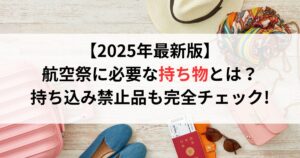 【2025年最新版】航空祭に必要な持ち物とは?持ち込み禁止品も完全チェック!