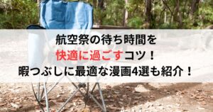 航空祭の待ち時間を快適に過ごすコツ！暇つぶしに最適な漫画4選も紹介！